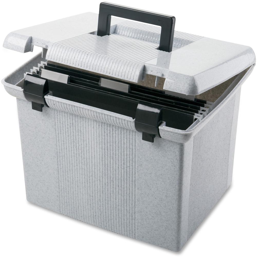 Pendaflex Portafile File Storage Box - External Dimensions: 14" Width x 11.1" Depth x 11" Height - Granite - For File - 1 Each. Picture 1