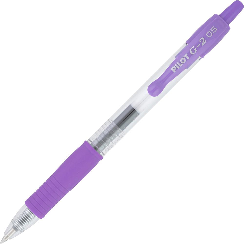 G2 Premium Gel Ink Retractable Pens - Refillable - Retractable - Purple Ink - Gel-based - Clear Barrel - 1 Dozen. Picture 1