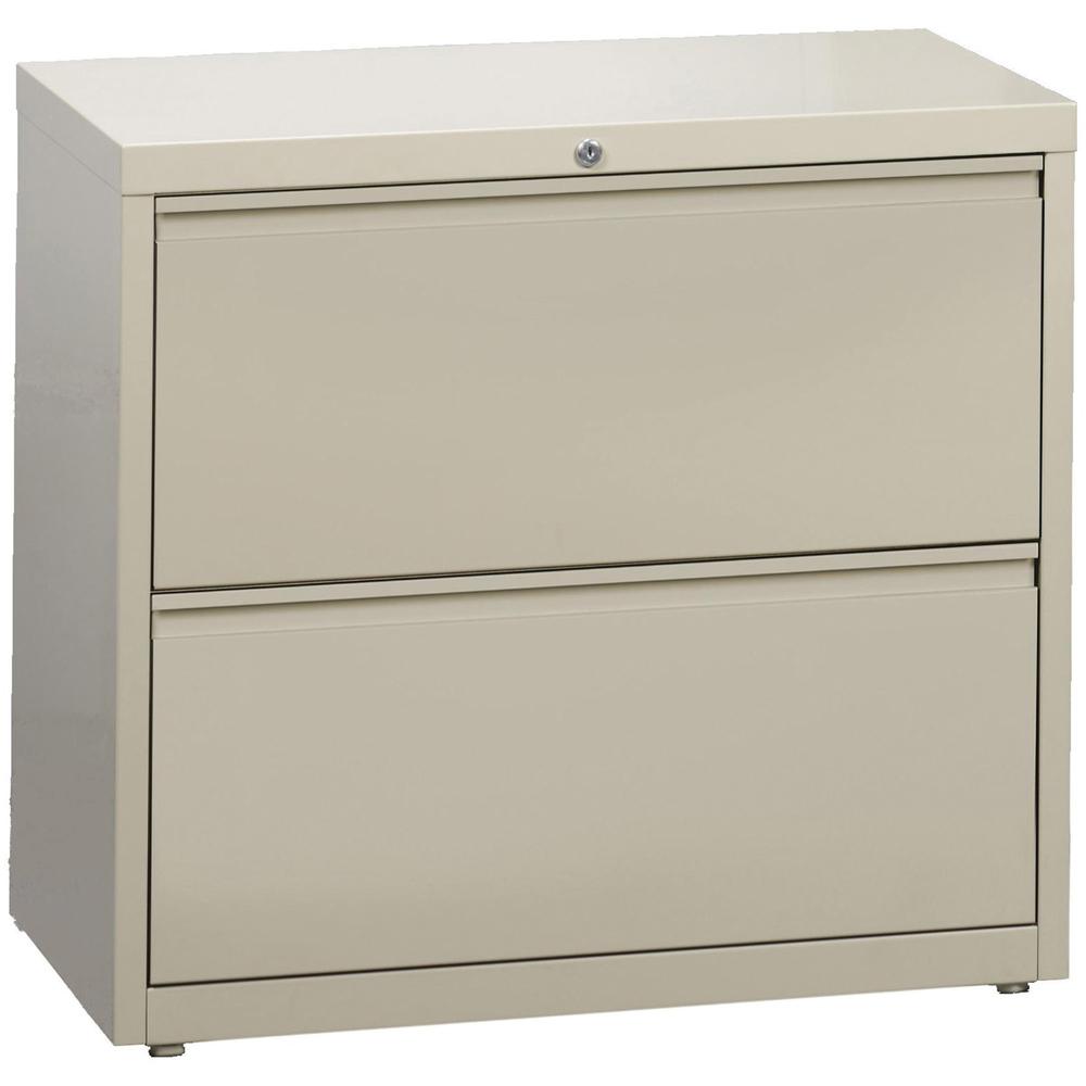 Lorell Fortress Series Lateral File - 36" Width x 18.6" Depth x 28.1" Height - 2 x Drawer(s) for File - Legal, Letter, A4 - Lateral - Rust Proof, Leveling Glide, Interlocking, Ball-bearing Suspension,. Picture 1