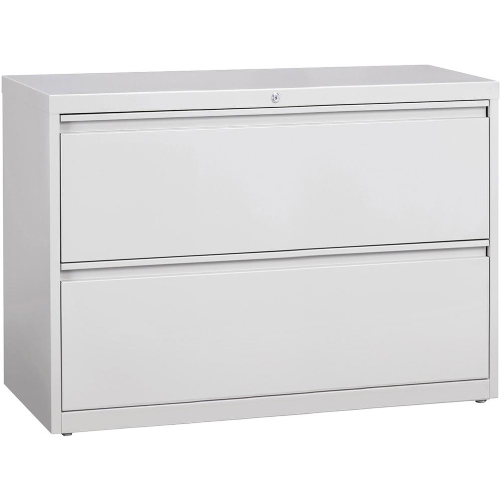 Lorell Fortress Series Lateral File - 42" Width x 18.6" Depth x 28.1" Height - 2 x Drawer(s) for File - Legal, Letter, A4 - Lateral - Rust Proof, Leveling Glide, Ball-bearing Suspension, Interlocking,. Picture 1