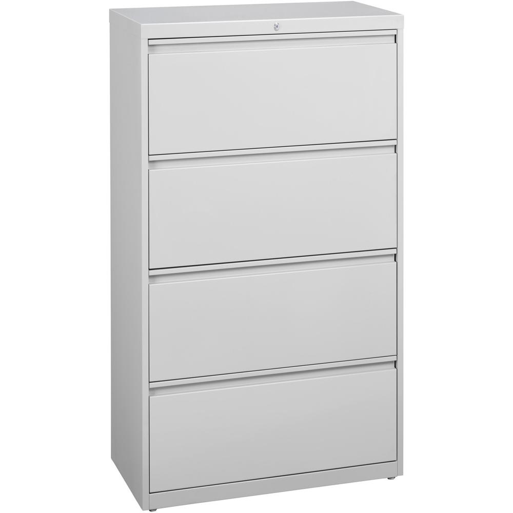 Lorell Fortress Series Lateral File - 36" Width x 18.6" Depth x 52.5" Height - 4 x Drawer(s) for File - Legal, Letter, A4 - Lateral - Rust Proof, Leveling Glide, Interlocking, Ball-bearing Suspension,. Picture 1