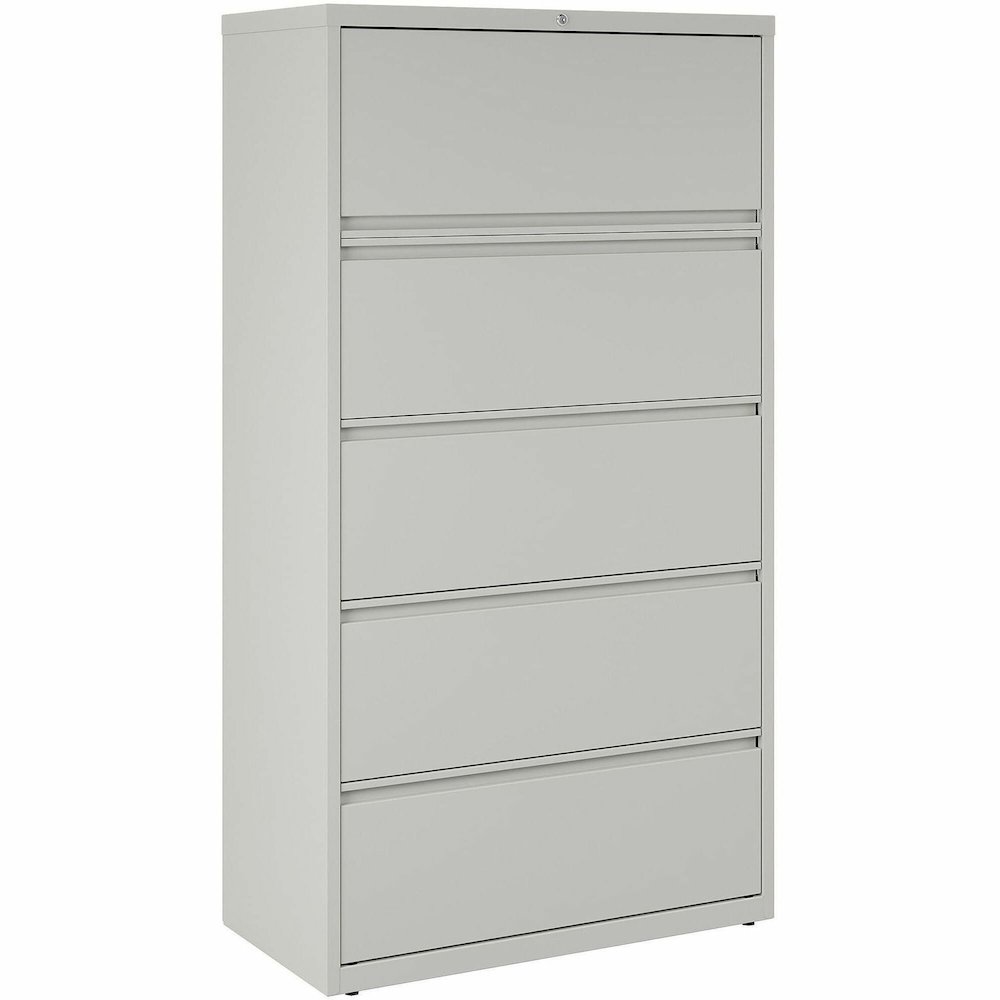 Lorell Fortress Series Lateral File - 36" Width x 18.6" Depth x 67.7" Height - 5 x Drawer(s) for File - Legal, Letter, A4 - Lateral - Rust Proof, Leveling Glide, Interlocking, Ball-bearing Suspension,. Picture 1