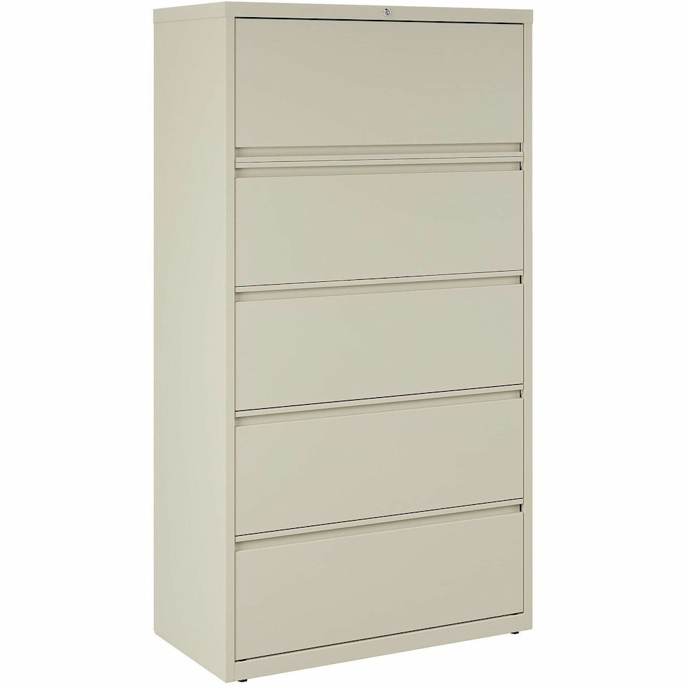 Lorell Fortress Series Lateral File - 36" Width x 18.6" Depth x 67.7" Height - 5 x Drawer(s) for File - Legal, Letter, A4 - Lateral - Rust Proof, Leveling Glide, Interlocking, Ball-bearing Suspension,. Picture 1