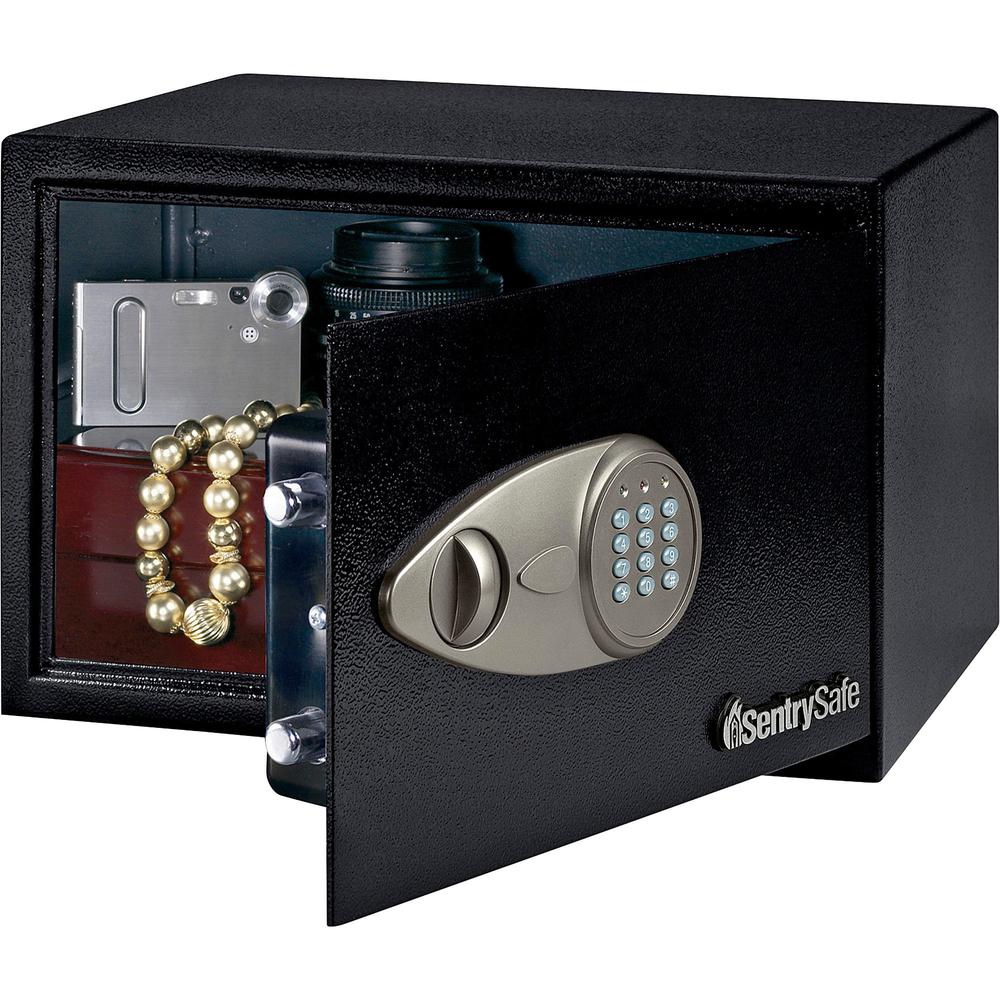 Sentry Safe Small Security Safe with Electronic Lock - 0.50 ft³ - Key Lock - 2 Live-locking Bolt(s) - Internal Size 8.50" Height x 13.62" Width x 8.62" Depth - Overall Size 8.7" Height x 13.8" Width x. Picture 1