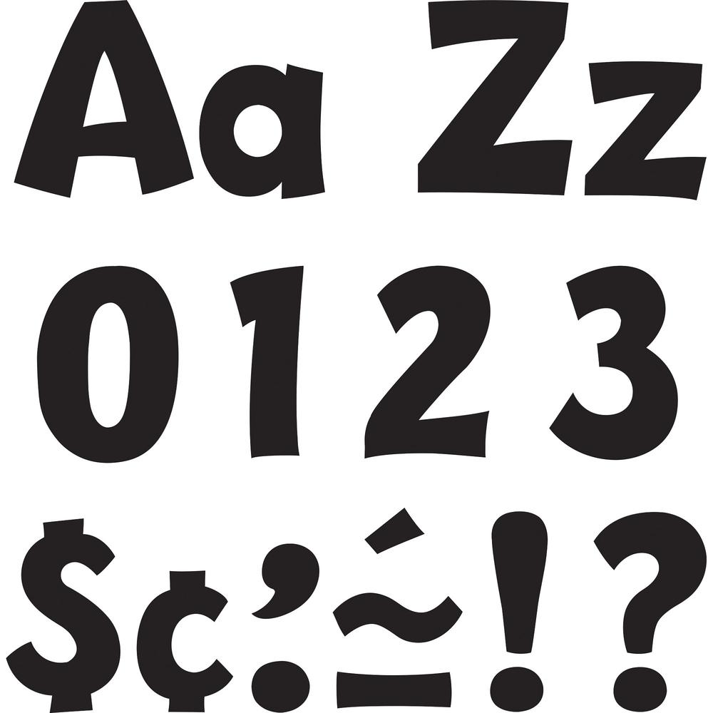 Trend 4" Ready Letter Playful Combo Pack - 83 x Lowercase Letters, 59 x Capital Letter, 36 x Punctuation Marks, 18 x Spanish Accent Mark Shape - Pin-up - Pin Style - Pre-punched - 4" Height x 8" Lengt. Picture 1