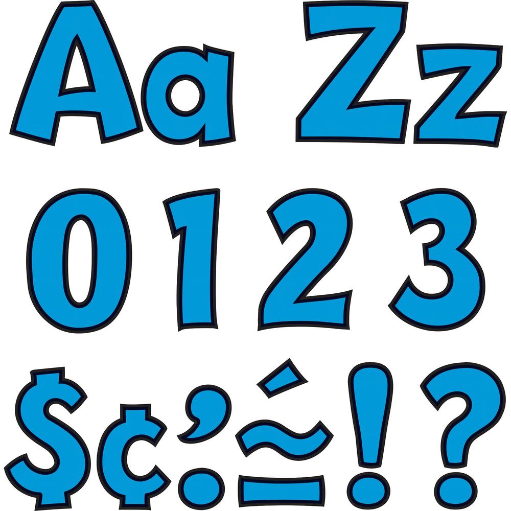 Trend 4" Ready Letter Playful Combo Pack - 83 x Lowercase Letters, 59 x Capital Letter, 36 x Punctuation Marks, 18 x Spanish Accent Mark Shape - Pin-up - Pin Style - Pre-punched - 4" Height x 8" Lengt. Picture 1