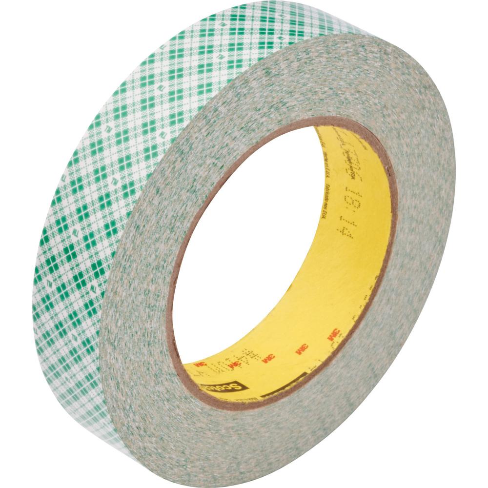 Scotch Double-Coated Paper Tape - 36 yd Length x 1" Width x 6 mil Thickness - 3" Core - White - 5 mil - Rubber Backing - For Multipurpose, Bonding - 1 Roll. Picture 1