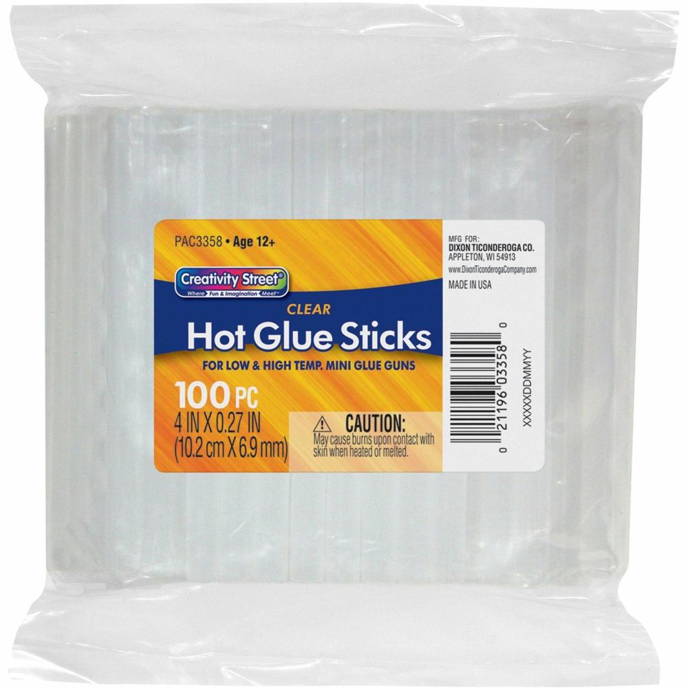 Creativity Street 5/16" Dual Temperature Glue Sticks - 4 oz - 100 / Pack - Clear. Picture 1