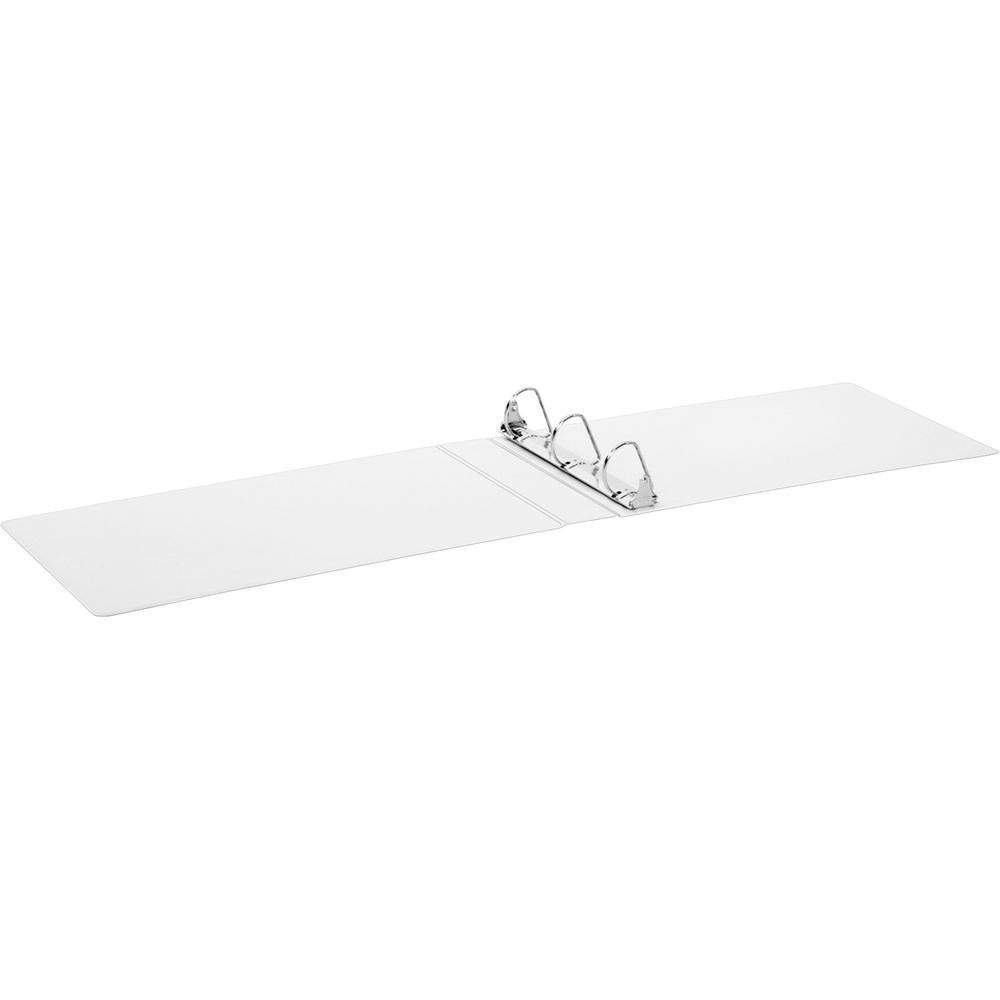 Cardinal ClearVue Overlay Tabloid D-Ring Binders - 2" Binder Capacity - Tabloid - 11" x 17" Sheet Size - 540 Sheet Capacity - 2 3/4" Spine Width - 3 x D-Ring Fastener(s) - Vinyl - White - 2.62 lb - Re. Picture 1
