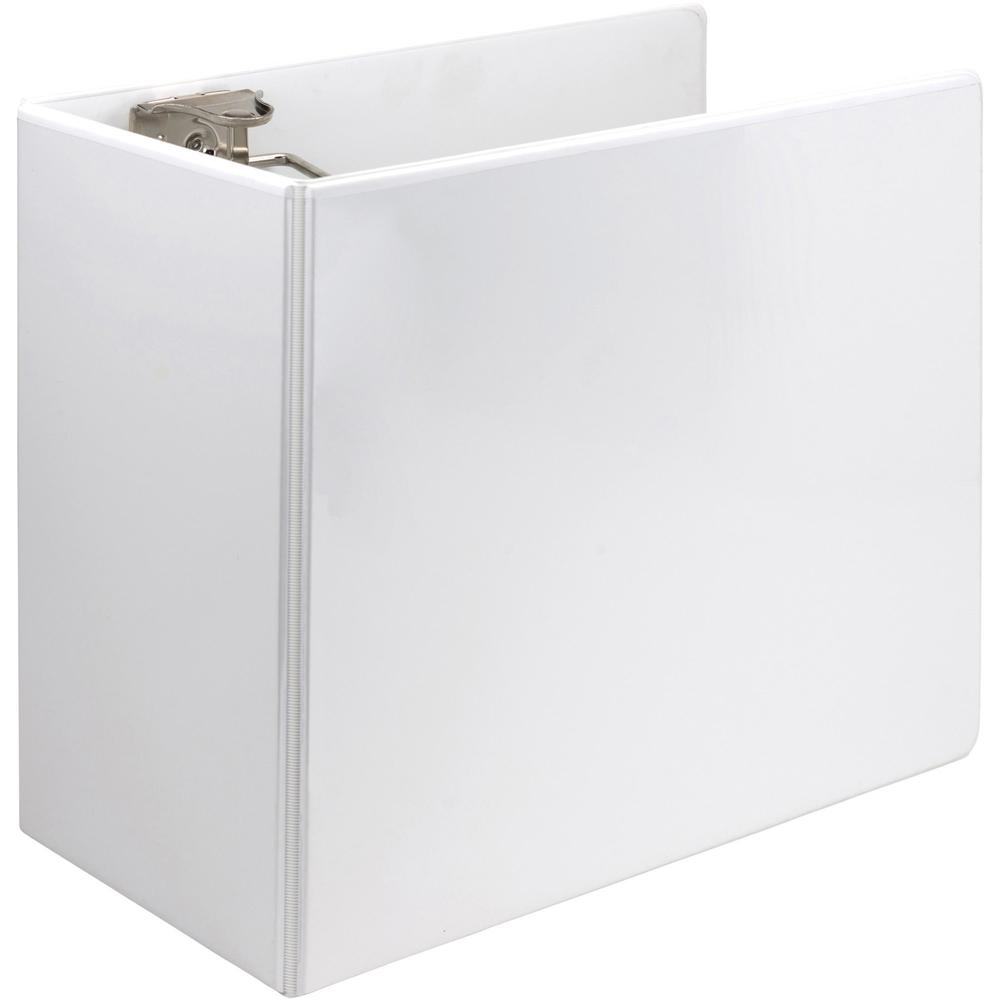 Samsill Durable View Binder - 6" Binder Capacity - Letter - 8 1/2" x 11" Sheet Size - 1225 Sheet Capacity - D-Ring Fastener(s) - 2 Internal Pocket(s) - Chipboard, Polypropylene - White - 2.73 lb - Rec. Picture 1