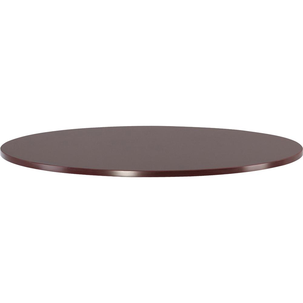 Lorell Essentials Conference Tabletop - Laminated Round, Mahogany Top - 47.25" Table Top Width x 47.25" Table Top Depth x 1.25" Table Top Thickness - 1" Height - Conferencing - Assembly Required - Woo. Picture 1
