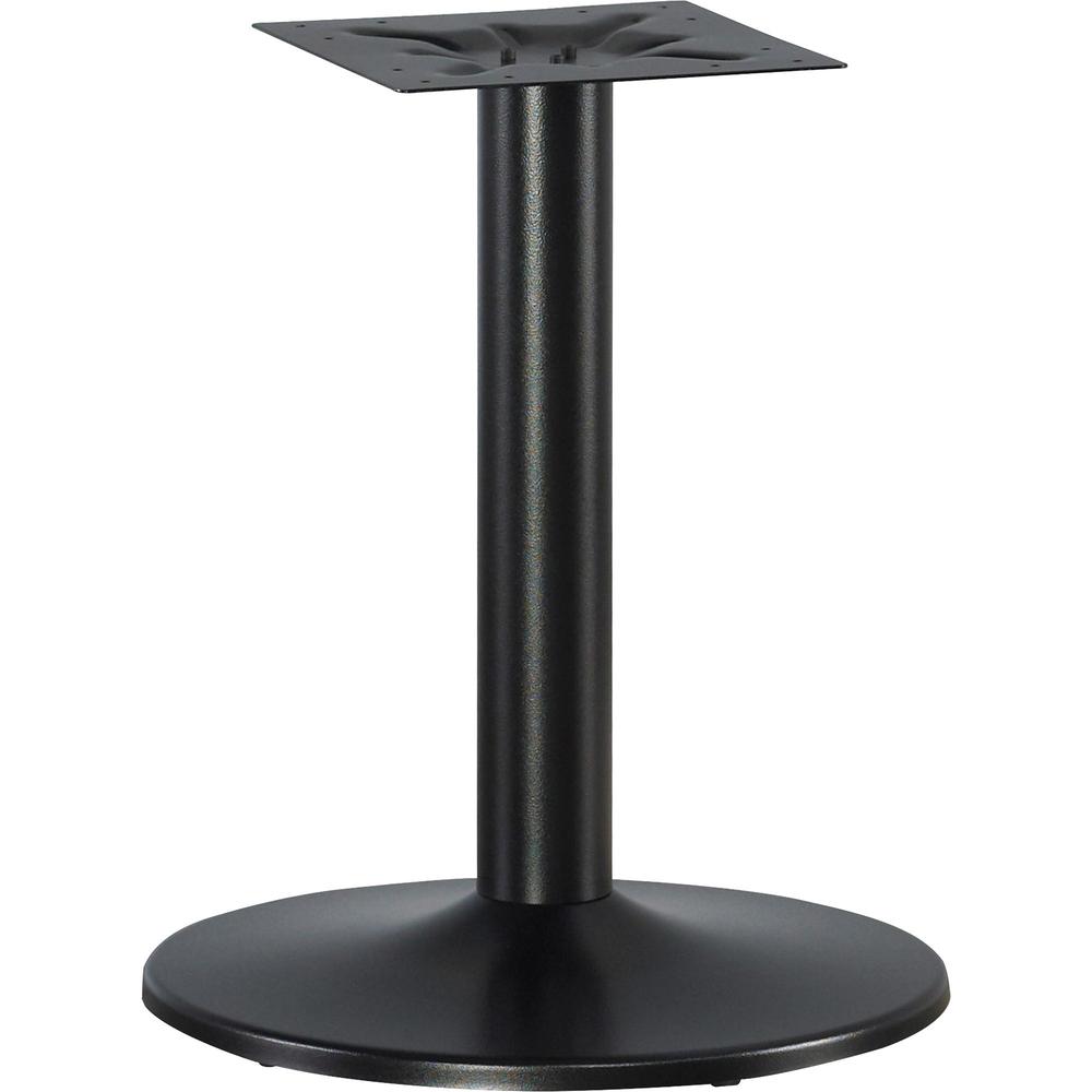 Lorell Essentials Round Conference Table Steel Base - Round Base - 28.50" Height x 23.63" Width x 23.63" Depth - Conferencing - Assembly Required - Black - Steel Base Material - 1 Each. Picture 1