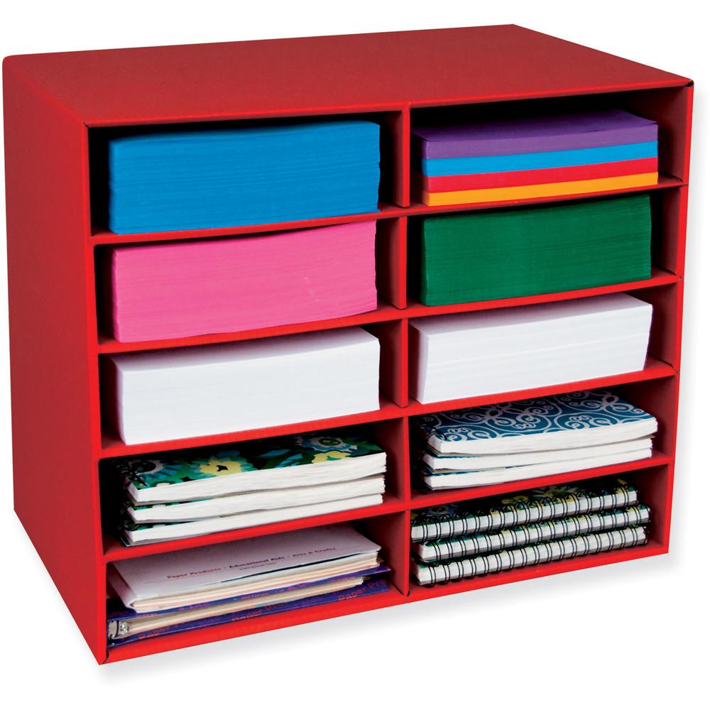 Classroom Keepers 10-Shelf Organizer - 17" Height x 21" Width x 12.9" Depth - 70% Recycled - 1 Each. Picture 1