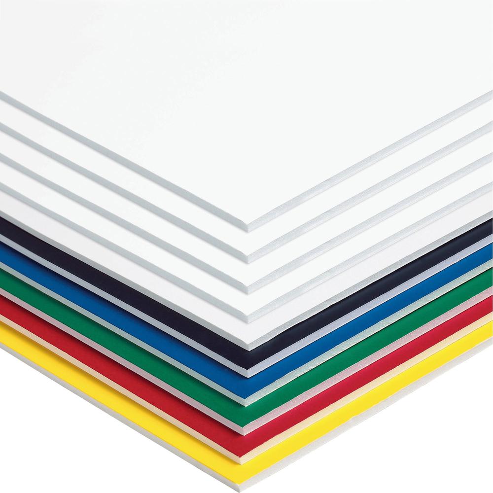 UCreate Foam Board - Craft, Classroom - 20"Height x 30"Width - 10 / Carton - Assorted - Polystyrene. Picture 1