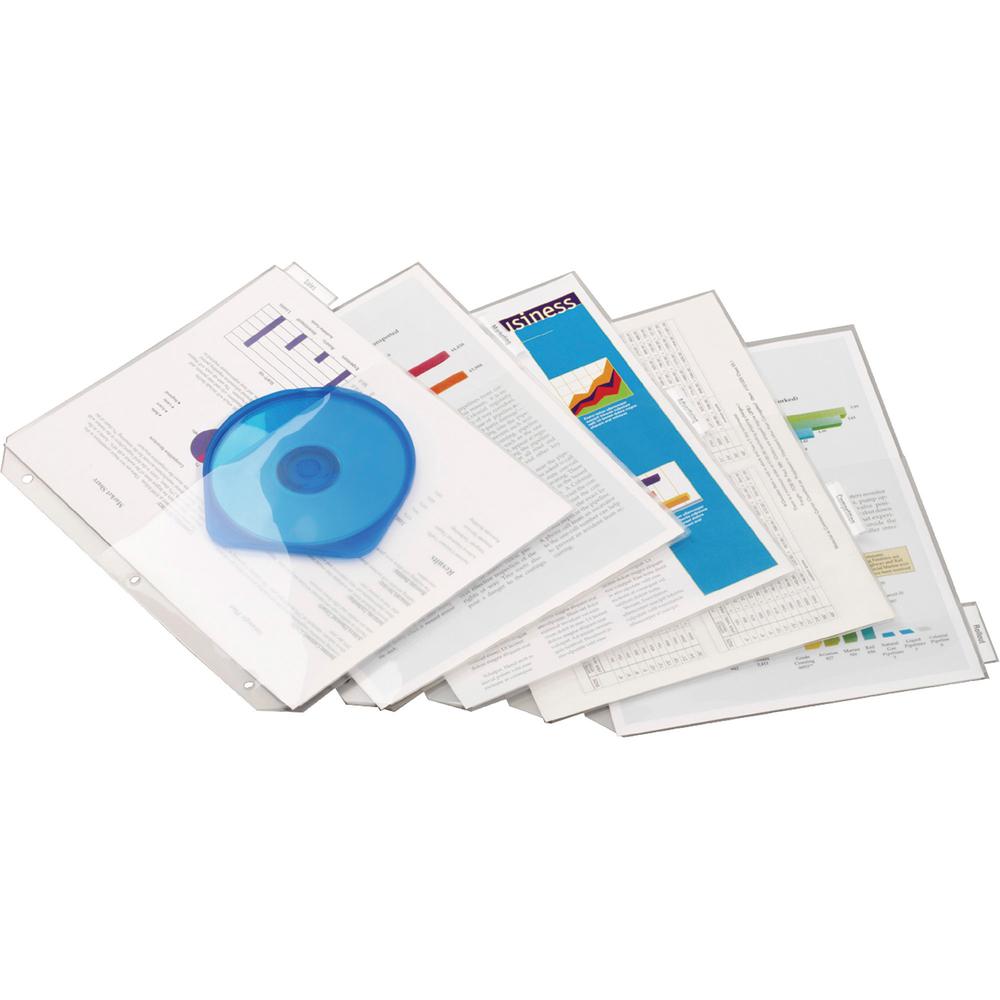 Cardinal Ring Binder Poly Pockets - 11.3" Height x 0.2" Width x 9.5" Length - 40 x Sheet Capacity - For Letter 9" x 11" Sheet - Ring Binder - Rectangular - Clear - Polypropylene - 1 / Pack. Picture 1