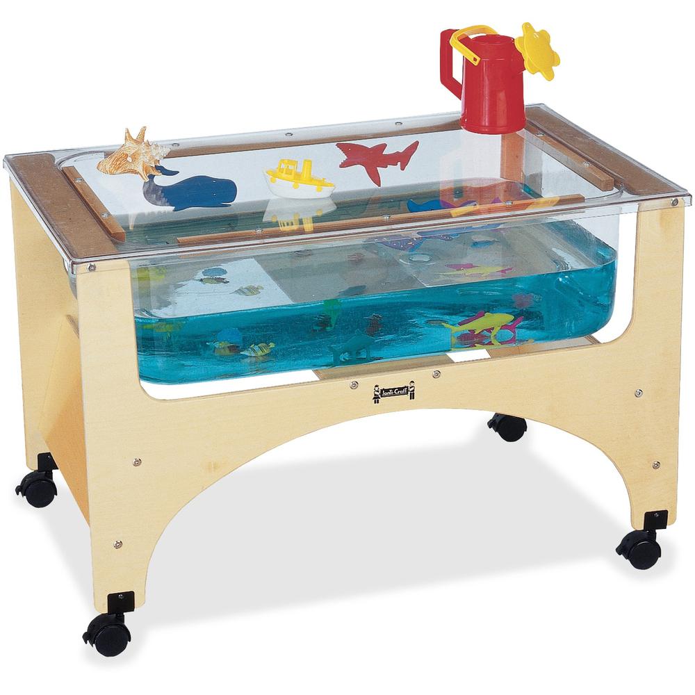 Jonti-Craft Rainbow Accents See-Thru Sensory Play Table - 24.50" Height x 37" Width x 23" Depth - Assembly Required - Baltic, Clear - 1 Each. Picture 1
