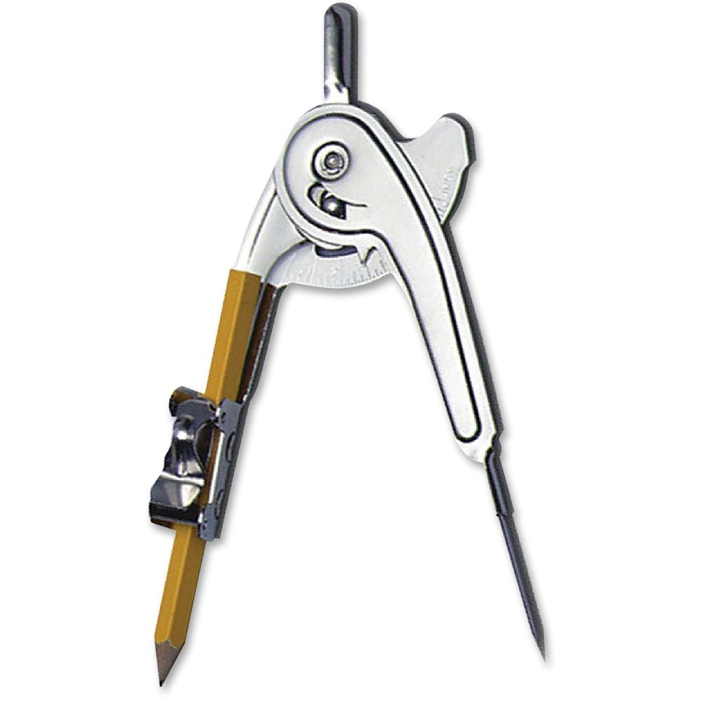 Charles Leonard Metal Ball Bearing Compass - Metal - Chrome - 1 Dozen. Picture 1