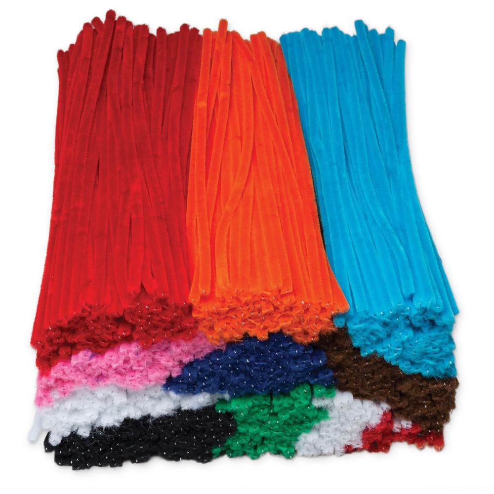 Creativity Street Jumbo Chenille Pipe Cleaner Stems - Craft, Classroom Activities - 1000 Piece(s) - 12"Height x 0.2"Diameter - 1000 / Box - Assorted - Polyester. Picture 1