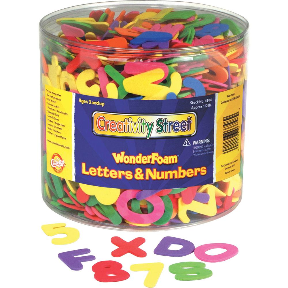 Creativity Street Wonderfoam Tub of Letters/Numbers - Assorted - 1 / Set. Picture 1