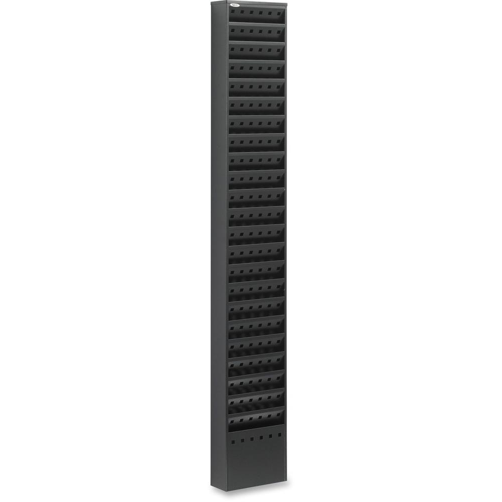 Safco 23-Pocket Steel Magazine Rack - 23 Pocket(s) - 65.5" Height x 10" Width x 4" DepthFloor - Scratch Resistant - Powder Coated - Black - Steel - 1 Each. Picture 1