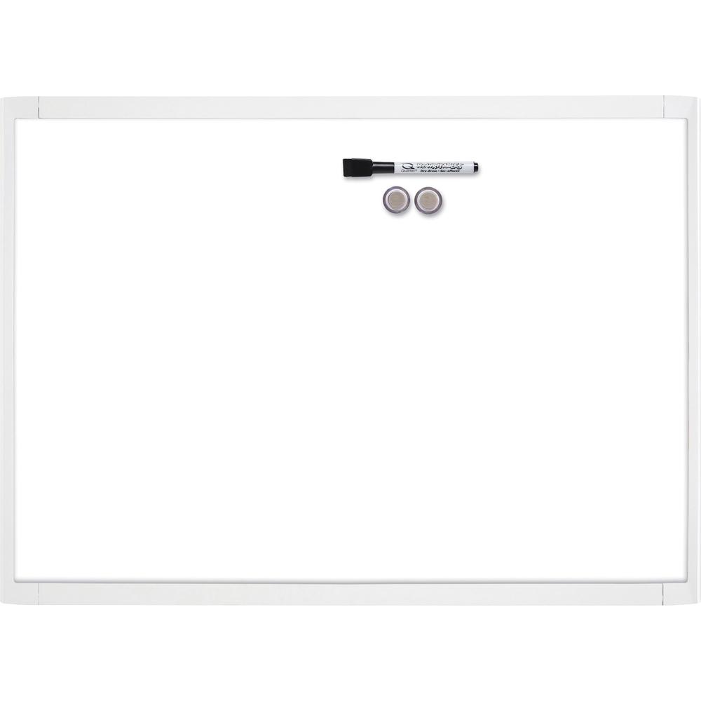 Quartet Decorative Dry-erase Whiteboard - 17" (1.4 ft) Width x 11" (0.9 ft) Height - White Stainless Steel Surface - Assorted Plastic Frame - Rectangle - Magnetic - Stain Resistant - 1 Each. Picture 1