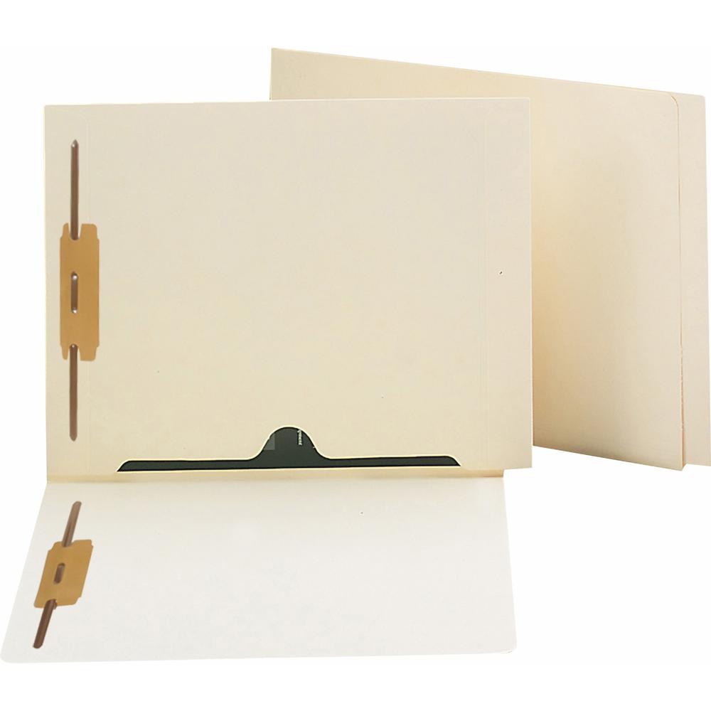 Smead Straight Tab Cut Letter Recycled Fastener Folder - 8 1/2" x 11" - 2 x 2B Fastener(s) - 1 Pocket(s) - Manila - Manila - 10% Recycled - 50 / Box. Picture 1