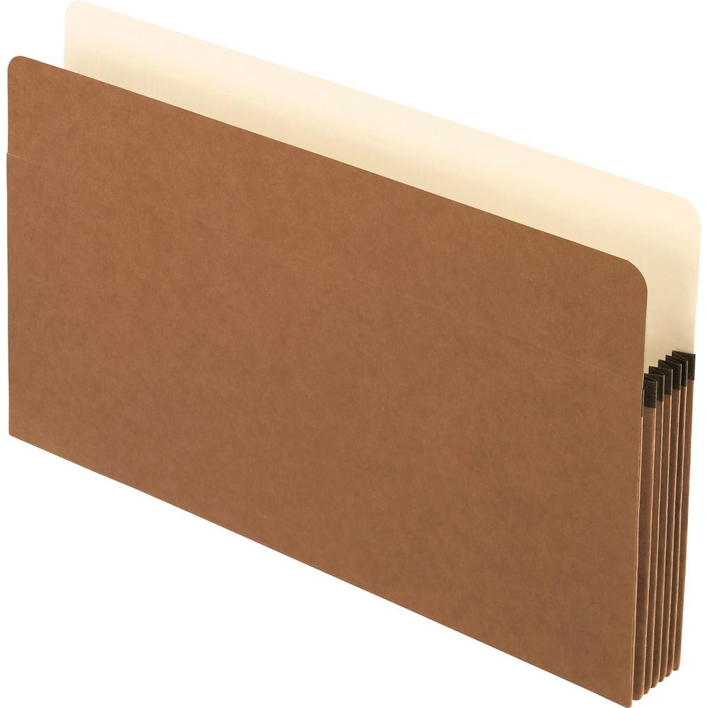 Pendaflex Legal Recycled File Pocket - 8 1/2" x 14" - 5 1/4" Expansion - Redrope, Fiber - Red Fiber - 30% Recycled - 10 / Box. Picture 1