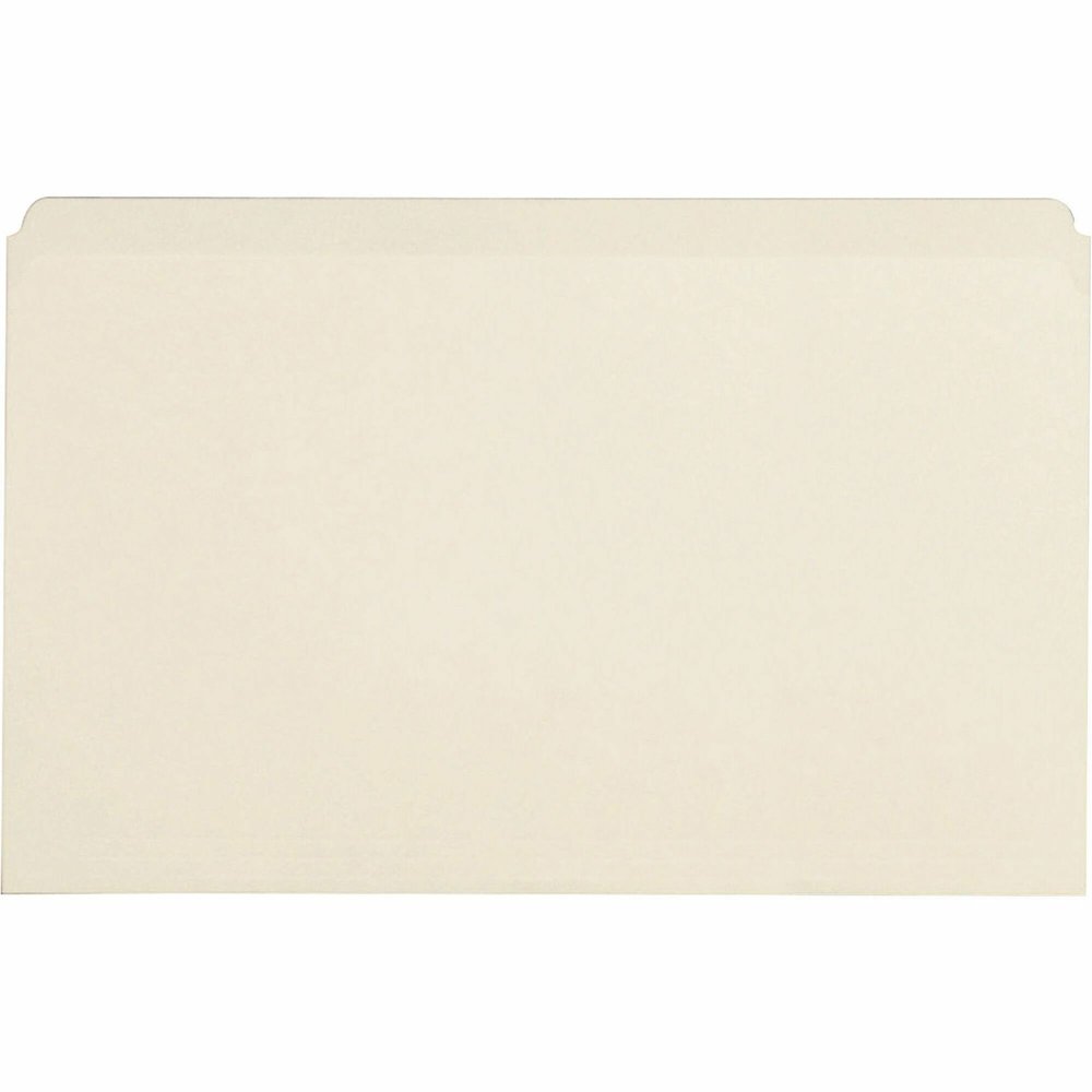 Business Source Straight Tab Cut Legal Recycled Top Tab File Folder - 8 1/2" x 14" - 10.5 pt. - Manila Paper - Manila - 10% Recycled - 100 / Box. Picture 1