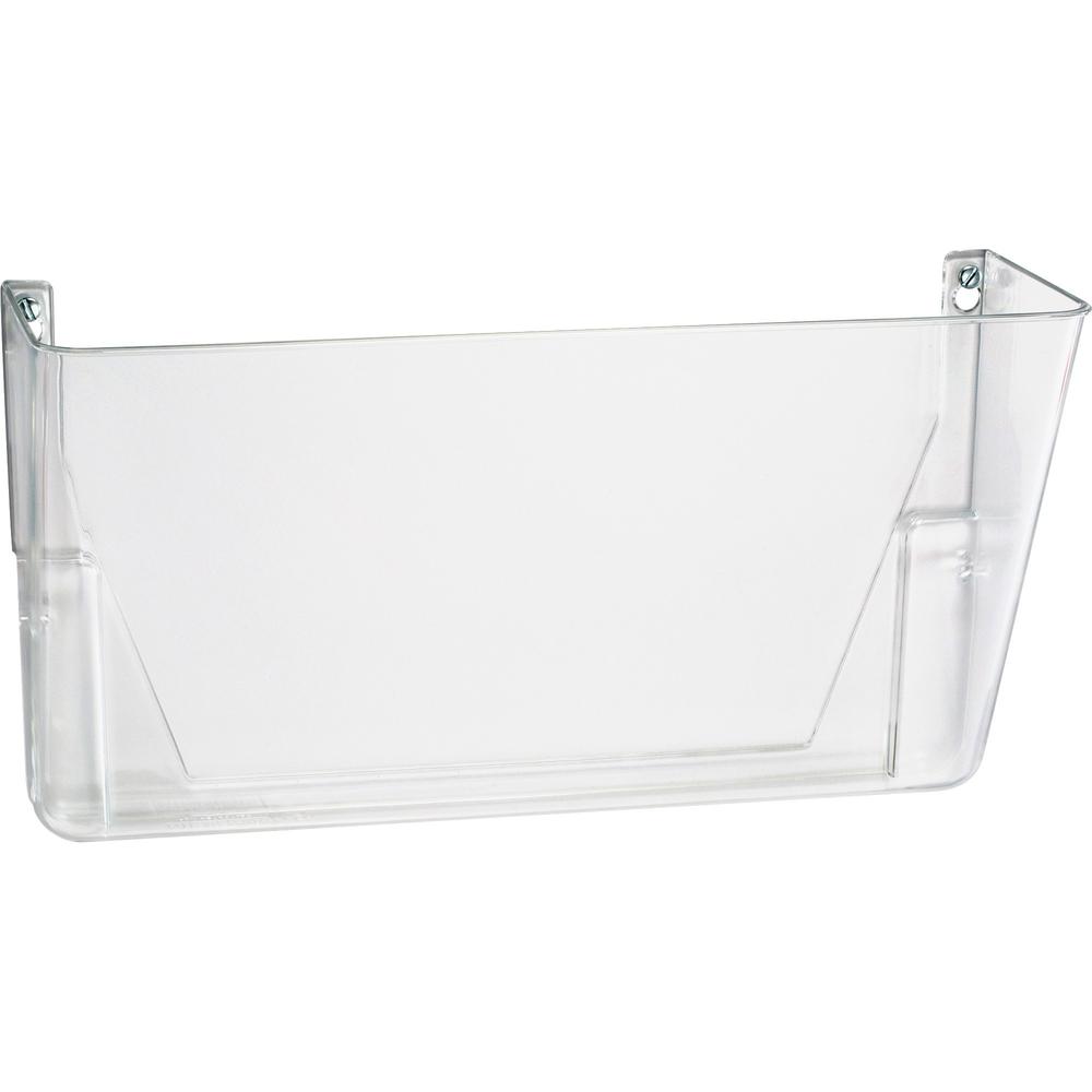 Officemate Mountable Wall File - 7" Height x 13" Width x 4.1" Depth - Clear - Plastic - 1 Each. Picture 1