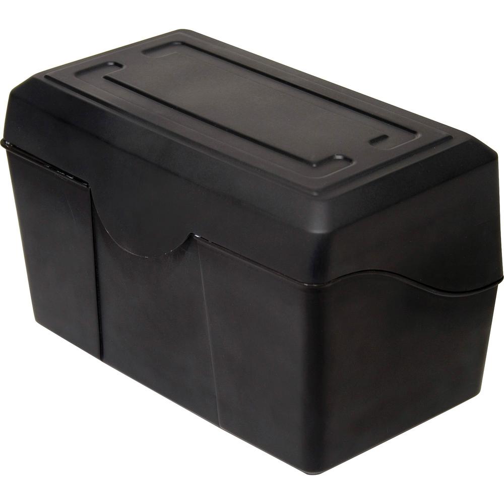 Advantus Index Card Holder - 5.9" x 9" x 5.5" x - Plastic - 1 Each - Black. Picture 1