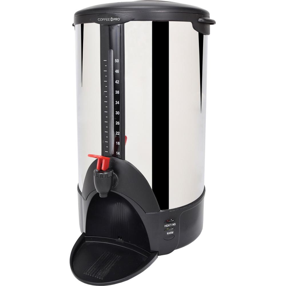 Coffee Pro 50-cup Stainless Steel Urn/Coffeemaker - 50 Cup(s) - Multi-serve - Stainless Steel - Stainless Steel Body. Picture 1