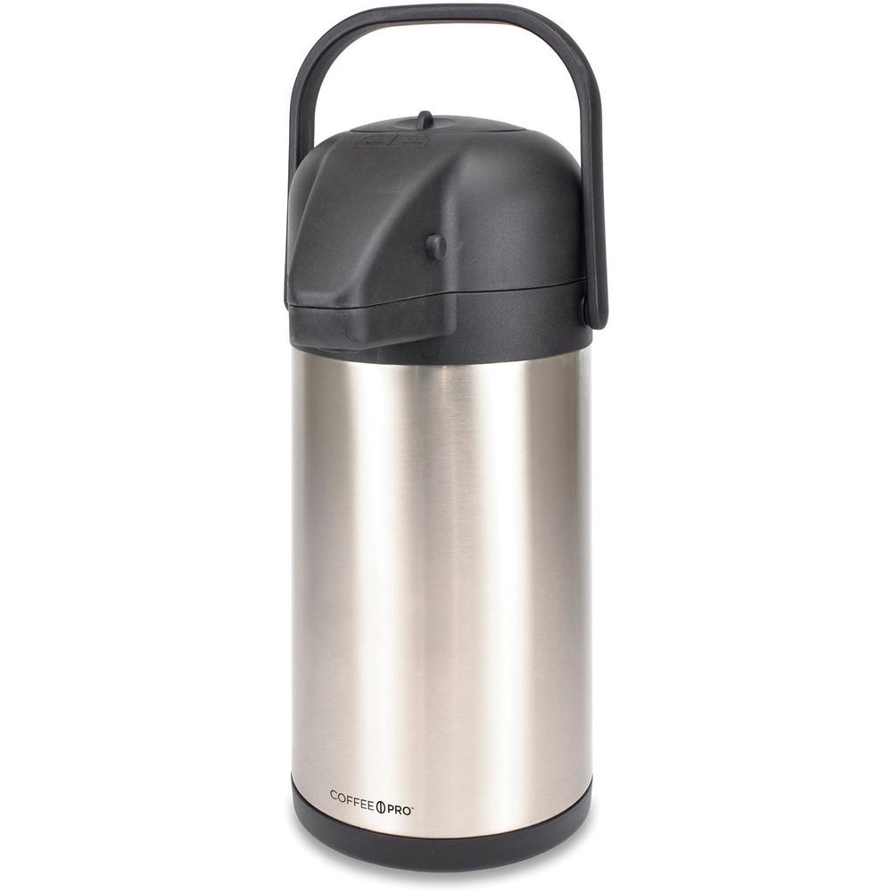 Coffee Pro Vacuum-insulated Airpot - 2.3 quart (2.2 L) - Vacuum - Stainless Steel. Picture 1