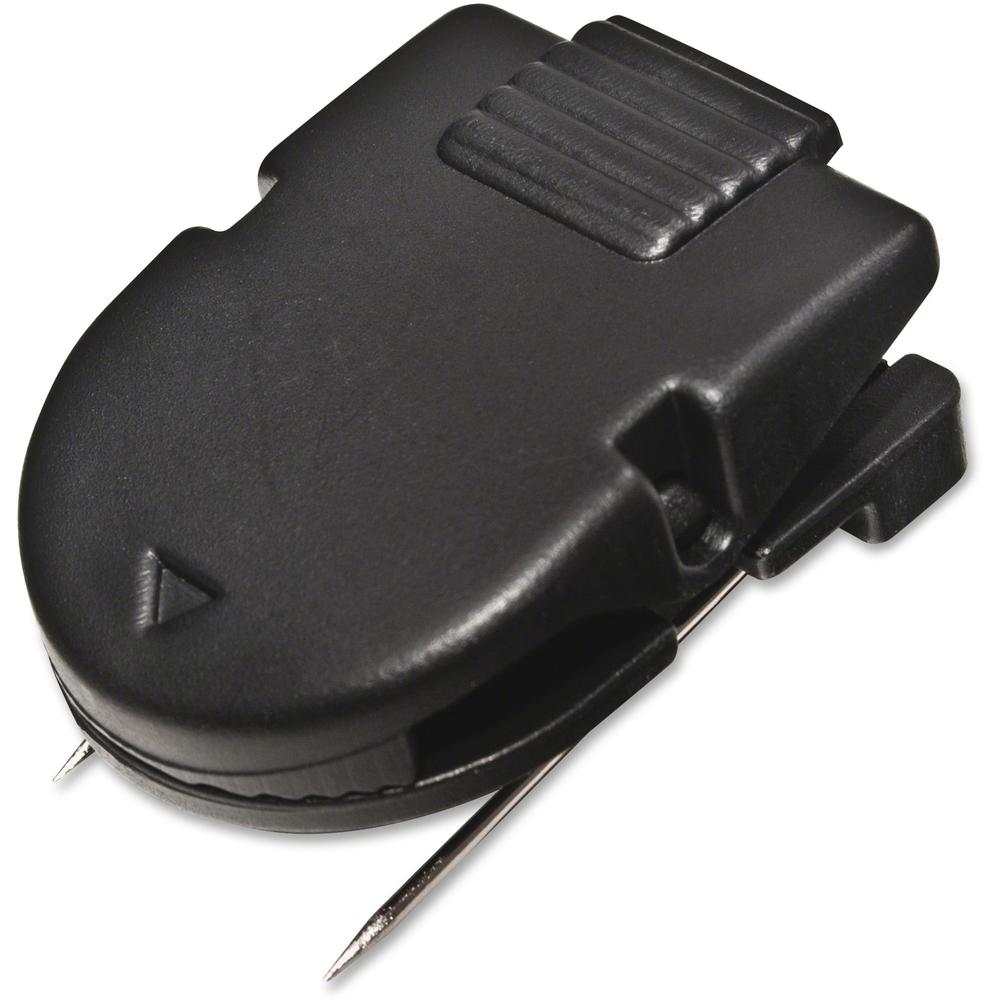 Advantus Panel Wall Clips - 40 Sheet Capacity - for Notes, Memo - 50 / Box - Black - Metal. Picture 1