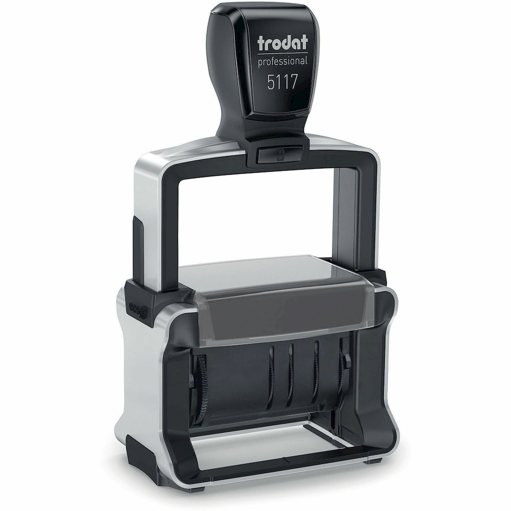 Trodat Professional 12 Message Date Stamp - Message Stamp - ANSWERED, BACKORDERED, CANCELLED, BILLED, RECEIVED, EMAILED, CHECKED, DELIVERED, ENTERED, PAID, SHIPPED, ... - 10000 Impression(s) - Black -. Picture 1