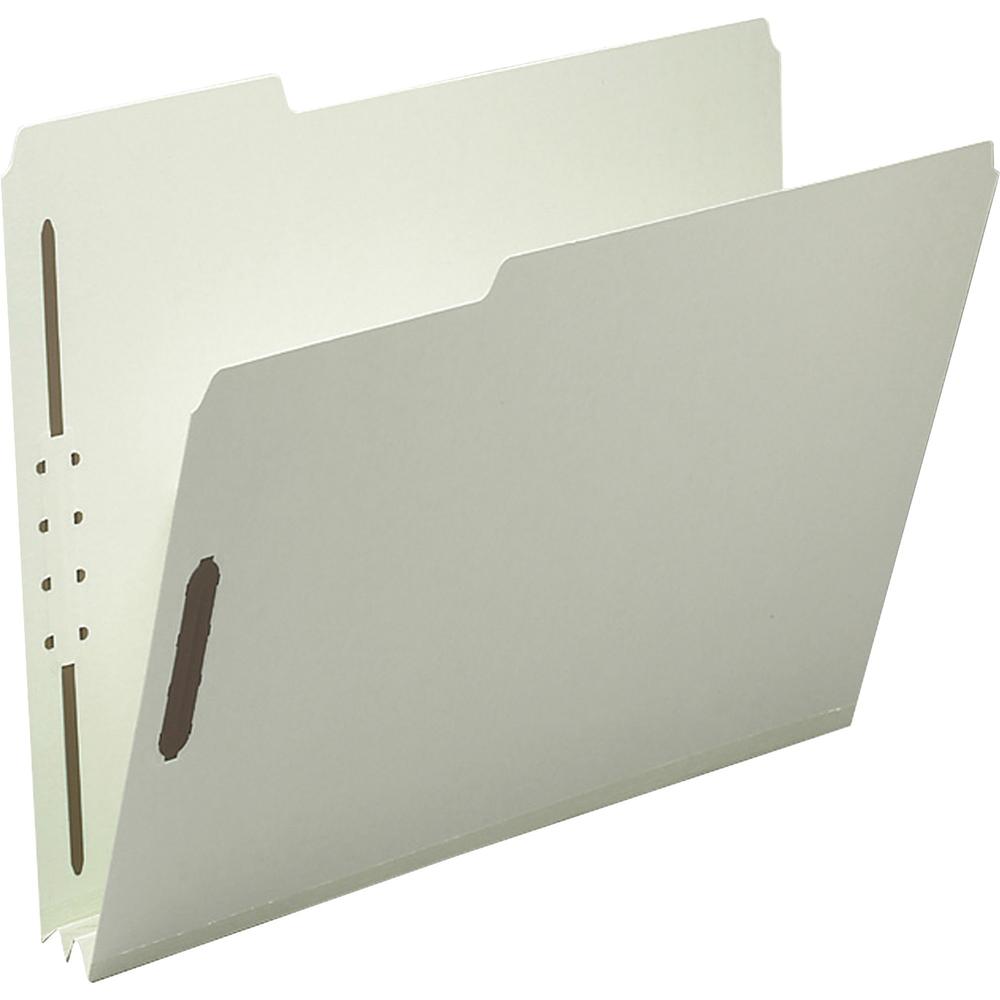Smead 15005 1/3 Tab Cut Letter Recycled Fastener Folder - 8 1/2" x 11" - 3" Expansion - 2 x 2K Fastener(s) - 2" Fastener Capacity for Folder - Top Tab Location - Assorted Position Tab Position - Press. Picture 1
