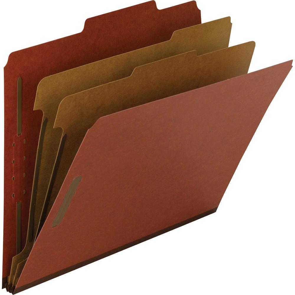 Smead 2/5 Tab Cut Letter Recycled Classification Folder - 8 1/2" x 11" - 2" Expansion - 6 x 2K Fastener(s) - 1" Fastener Capacity, 2" Fastener Capacity - Top Tab Location - Right of Center Tab Positio. Picture 1