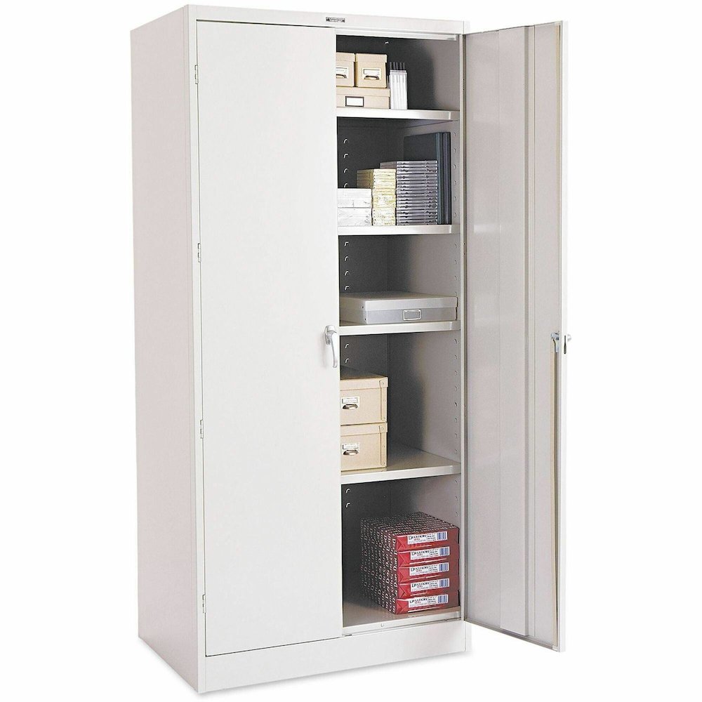 Tennsco Storage Cabinet (Unassembled) 2470 - 36" Width x 24" Depth x 78" Height - 5 x Shelf(ves) - 2 x Standard Door(s) - Heavy Duty, Locking Door, Hinged Door, Reinforced, Carrying Handle, Durable, A. Picture 1