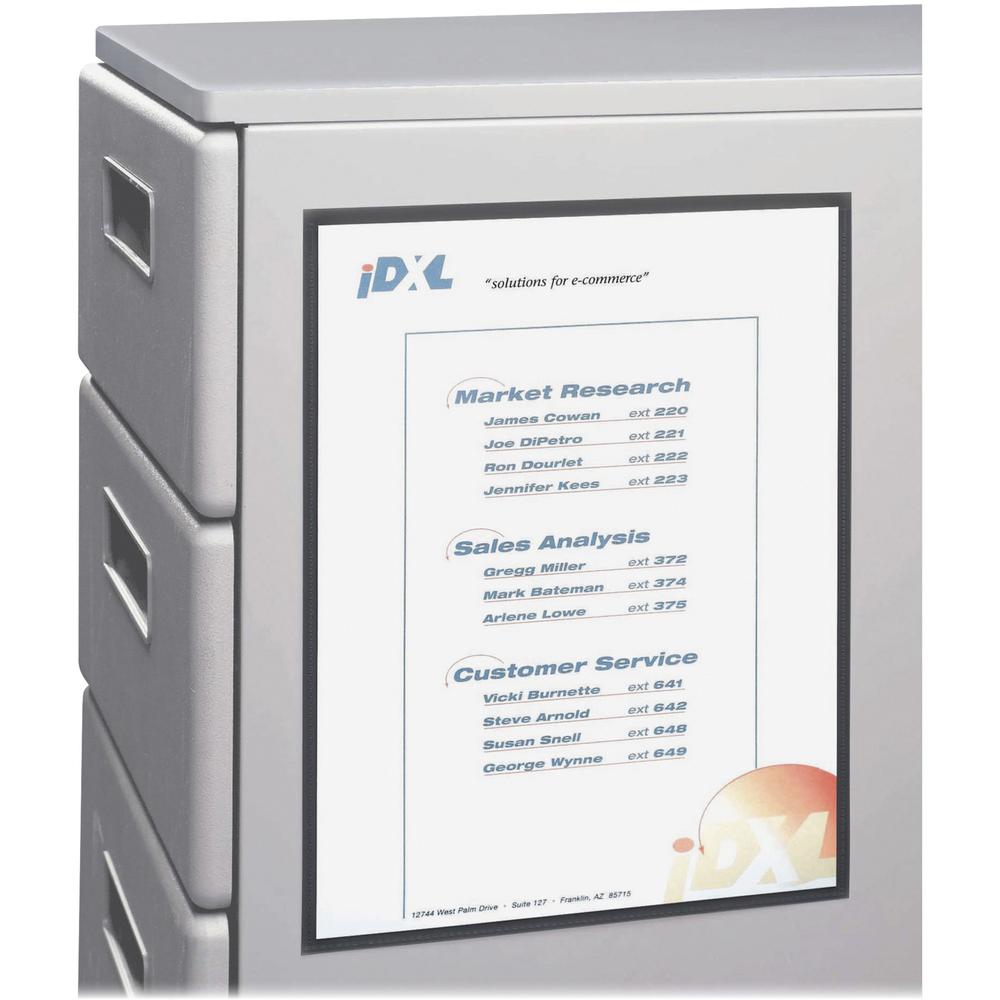 C-Line Cubicle Keepers Display Pockets for Metal Surfaces - Magnetic, 8-1/2 x 11, 2/PK, 37911. Picture 1