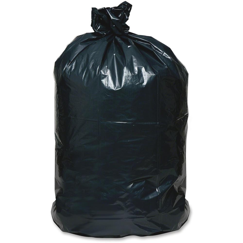 Berry Reclaim Heavy-Duty Recycled Can Liners - Medium Size - 33 gal Capacity - 33" Width x 39" Length - 1.65 mil (42 Micron) Thickness - Black - Plastic - 100/Carton - Can - Recycled. Picture 1