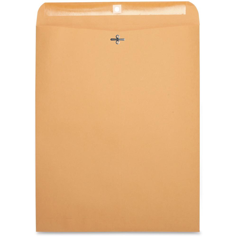 Business Source Heavy-duty Clasp Envelopes - Clasp - #110 - 12" Width x 15 1/2" Length - 28 lb - Clasp - Kraft - Kraft - 100 / Box. Picture 1