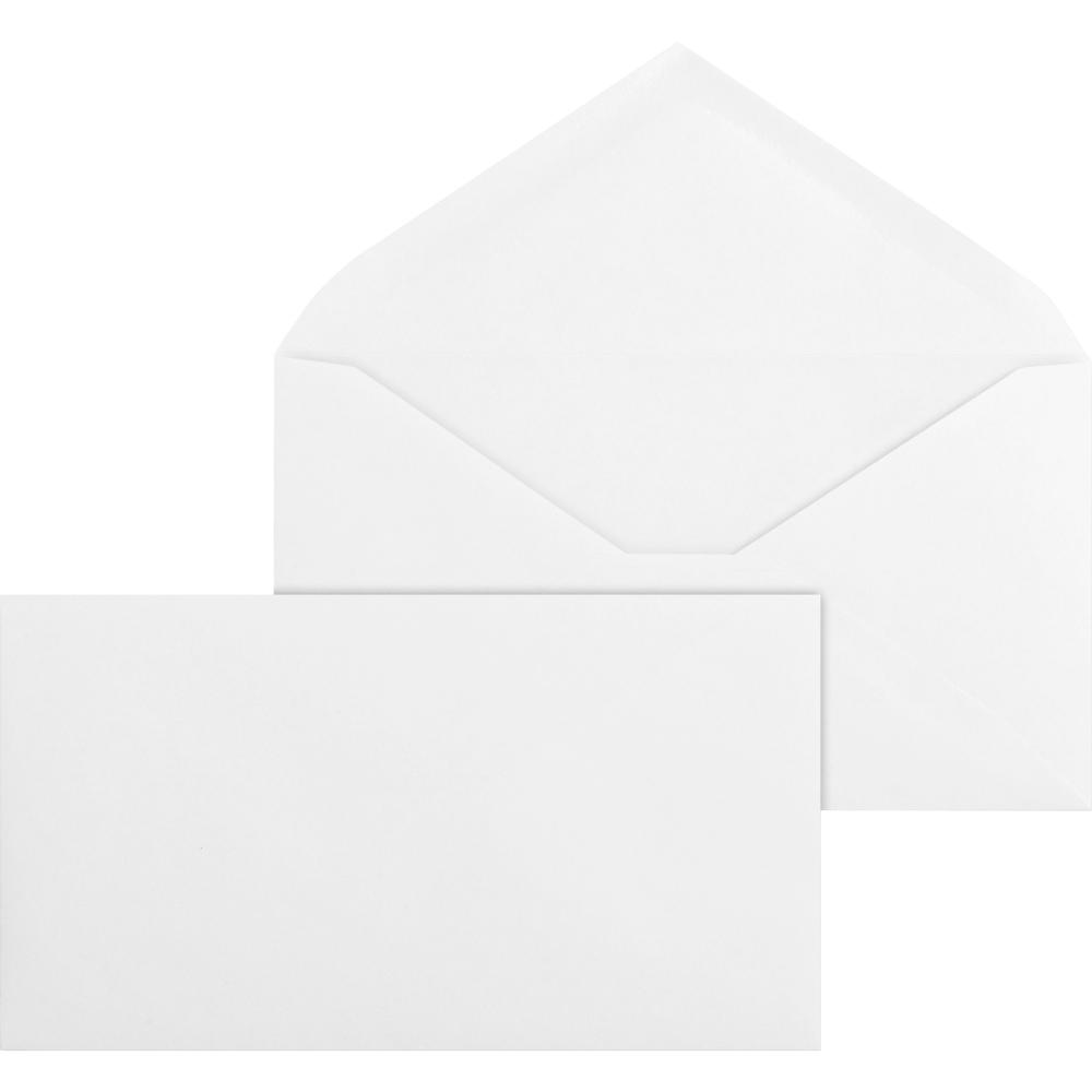 Business Source No. 6-3/4 White Wove V-Flap Business Envelopes - Business - #6 3/4 - 3 3/5" Width x 6 1/2" Length - 24 lb - Gummed - White - Wove - 500 / Box. Picture 1