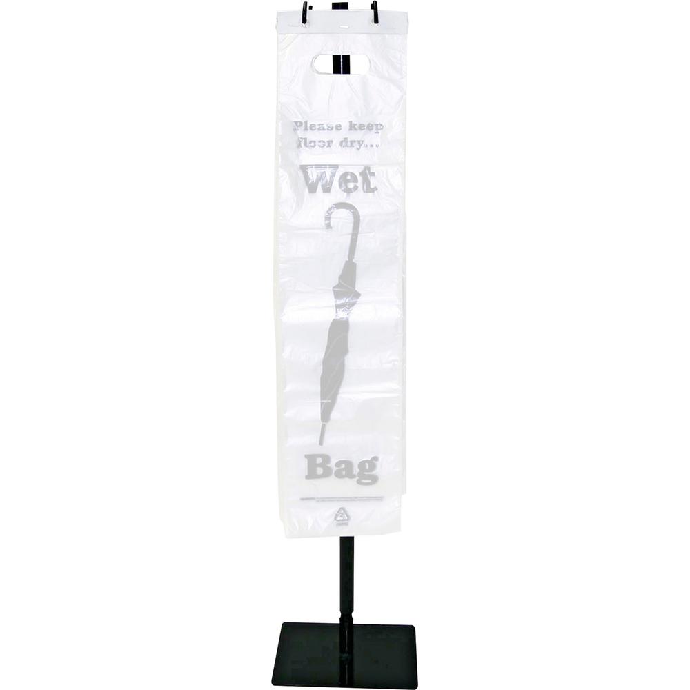 Tatco Portable Umbrella Bag Stand - 40" Height x 10" Width - Steel - Black. Picture 1