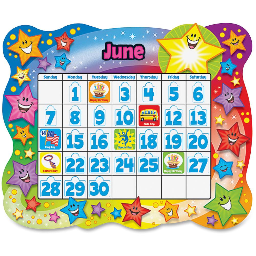 Trend Star Calendar Bulletin Board Set - Durable - 26 Trend Star Calendar Bulletin Board Set - Durable - 26
