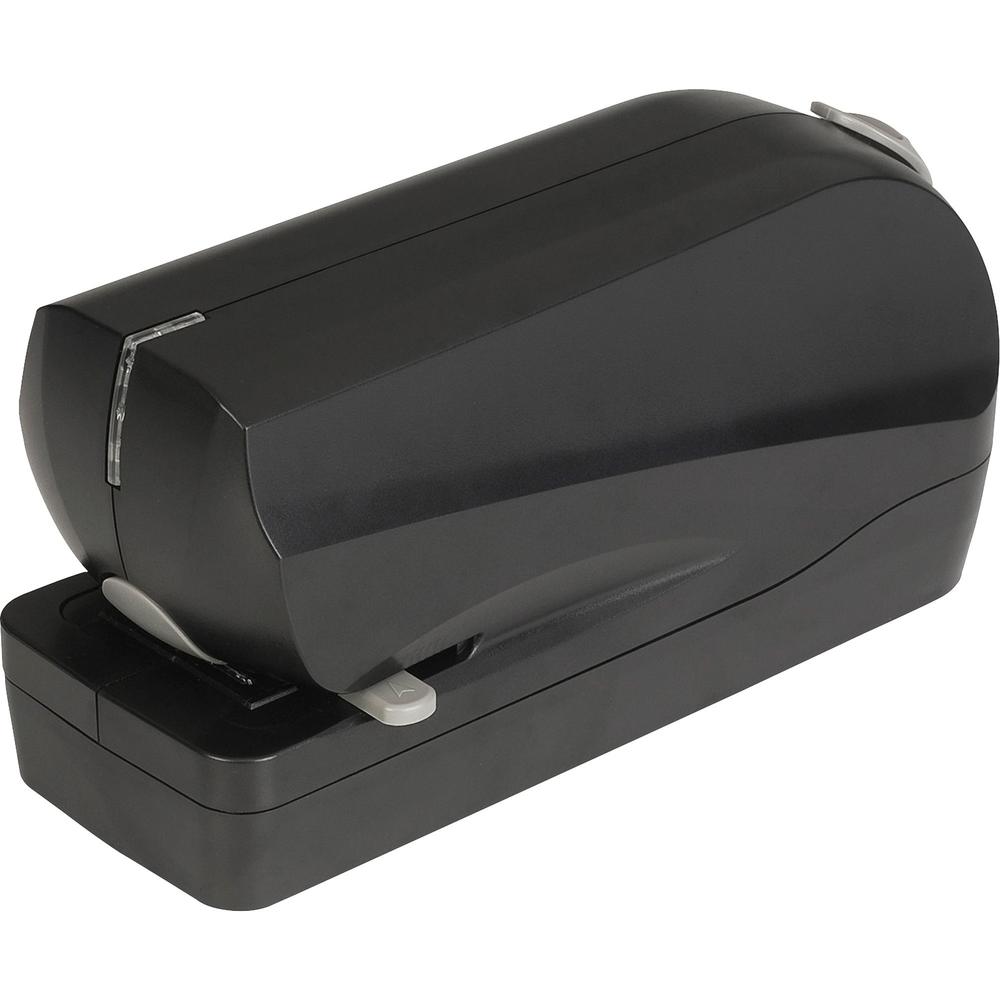 Business Source Electric Flat Clinch Stapler - Staples Upto 20 Sheet of 20lb Paper - Holds Upto 210 Staple - Full Strip - 6 x AA Battery Included - Black - 1 Each. Picture 1