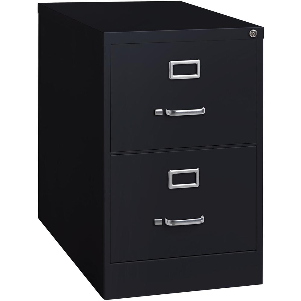 Lorell Fortress Series 26-1/2" Commercial-Grade Vertical File Cabinet - 18" Width x 26.5" Depth x 28.4" Height - 2 x Drawer(s) for File - Legal - Vertical - Lockable, Ball-bearing Suspension, Heavy Du. Picture 1