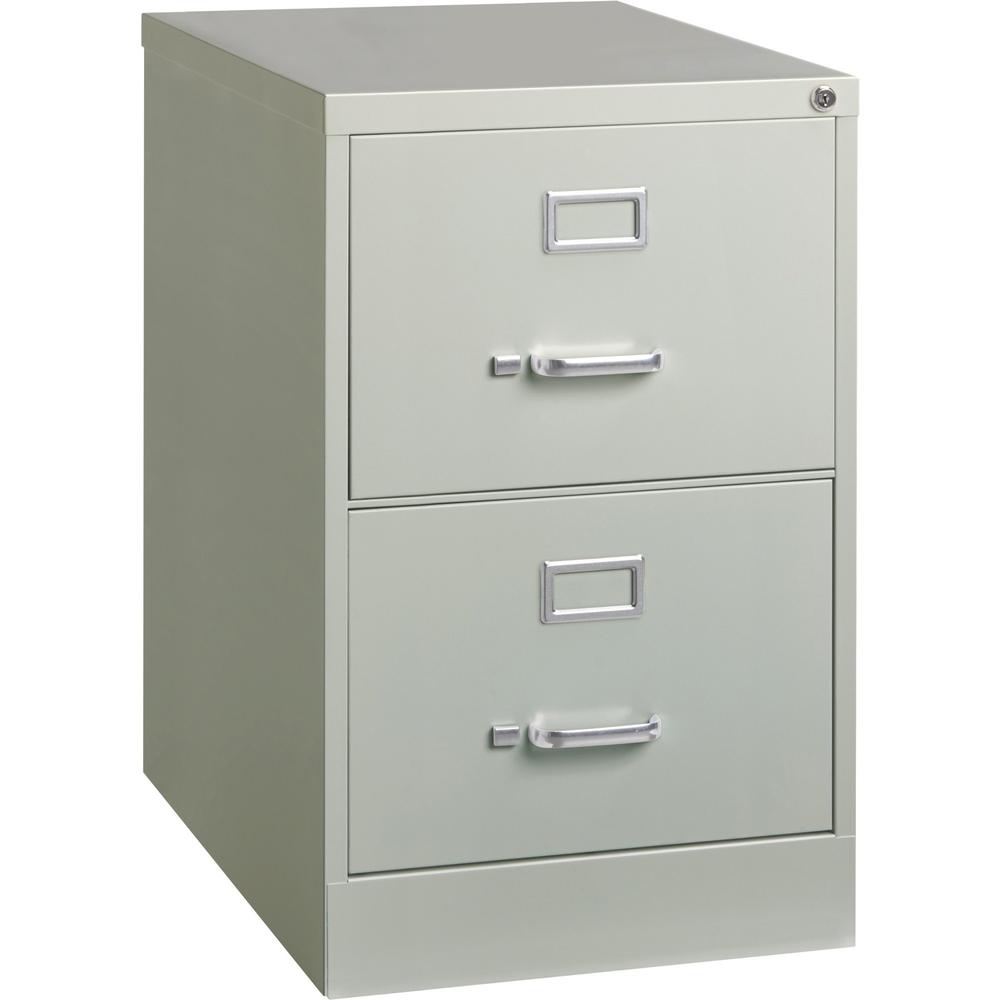 Lorell Fortress Series 26-1/2" Commercial-Grade Vertical File Cabinet - 18" Width x 26.5" Depth x 28.4" Height - 2 x Drawer(s) for File - Legal - Vertical - Lockable, Ball-bearing Suspension, Heavy Du. Picture 1
