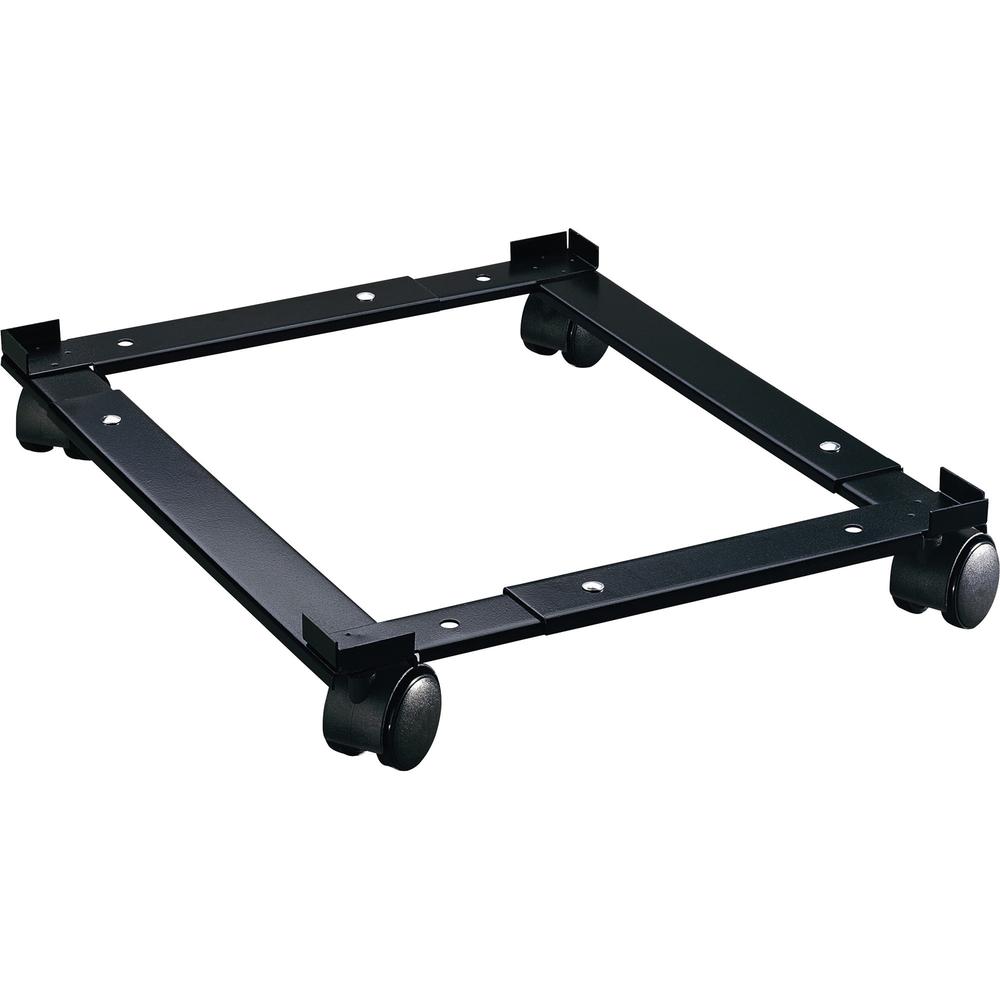 Lorell Commercial-Grade File Caddy - 400 lb Capacity - 4 Casters - Steel - x 16.6" Width x 11.4" Depth x 4" Height - Black - 1 Each. Picture 1