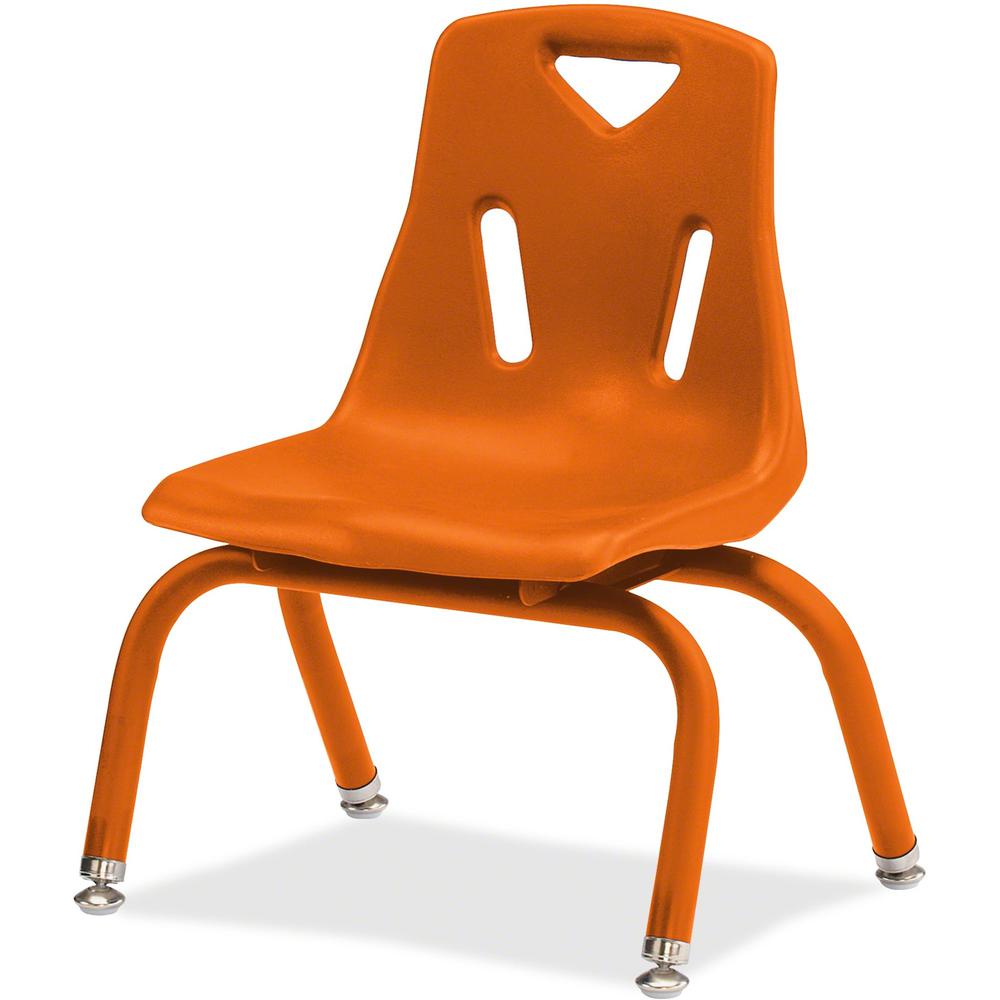 Jonti-Craft Berries Plastic Chair with Powder Coated Legs - Steel Frame - Four-legged Base - Orange - Polypropylene - 1 Each. Picture 1