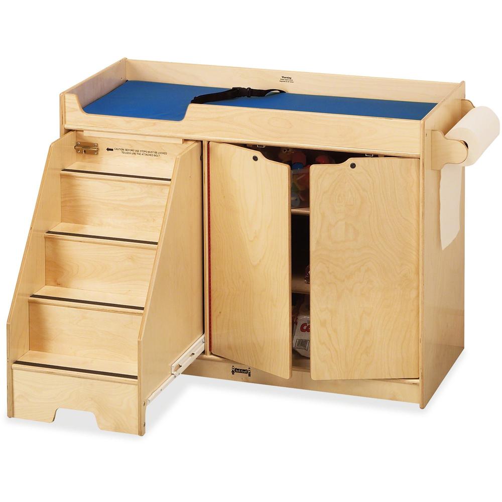 Jonti-Craft Pull-out Stairs Changing Table - 39" Height x 48" Width x 22.50" Depth - Assembly Required - Acrylic, Baltic - 1 Each. Picture 1