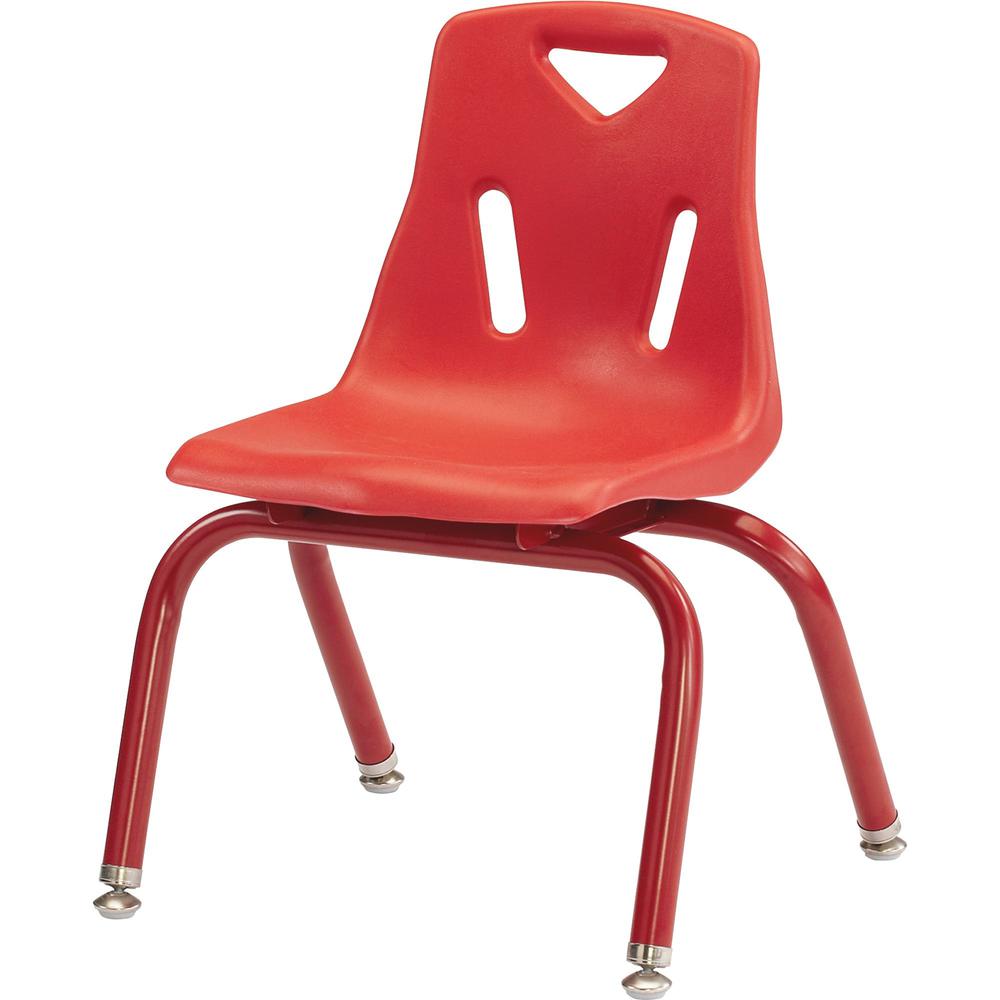 Jonti-Craft Berries Powder-Coated Leg Color 14" Plastic Chair - Steel Frame - Red - Plastic, Polypropylene - 1 Each. Picture 1
